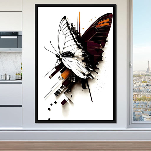 Butterfly Geometric Fusion Canvas Print