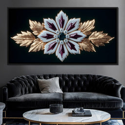 Radiant Jewel Blossom Grandeur - NicheCanvas