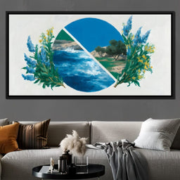 Mediterranean Sea and Olive Grove - NicheCanvas