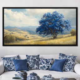 Majestic Cerulean Tree Vista - NicheCanvas