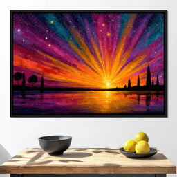 Vibrant Celestial Horizon - NicheCanvas