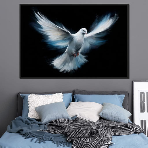 Ascending White Wing Motion Canvas Print