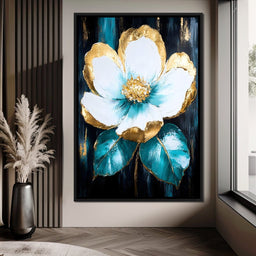 Golden Bloom Elegance - NicheCanvas