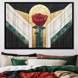 Golden Rose Radiance Reverie - NicheCanvas