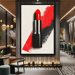 Radiant Lipstick Allure on Canvas - NicheCanvas