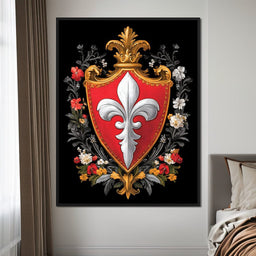 Regal Fleur De Lys Heraldry - NicheCanvas