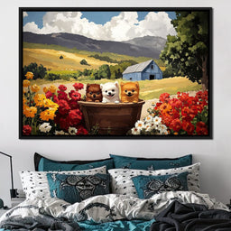 Fluffy Trio - NicheCanvas