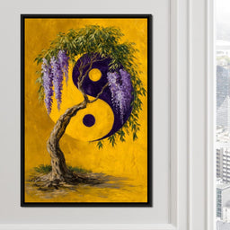 Wisteria Yin Yang Tree Zen - NicheCanvas