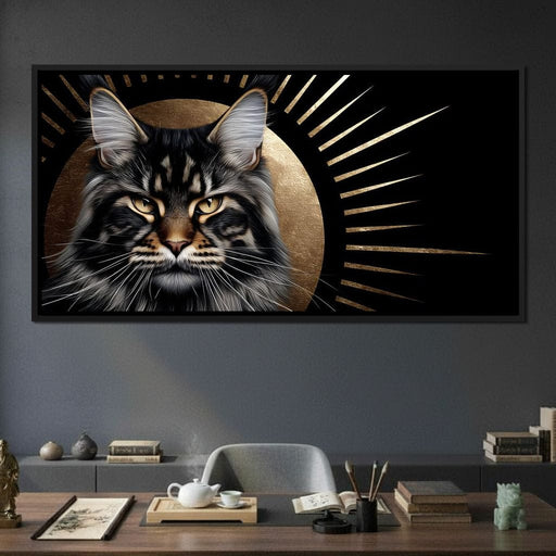 Golden Feline Radiant Majesty Canvas Print