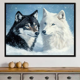 Eternal Snowbound Wolves - NicheCanvas