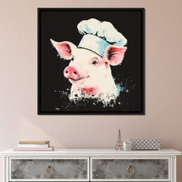 Cheerful Chef Piglet - NicheCanvas