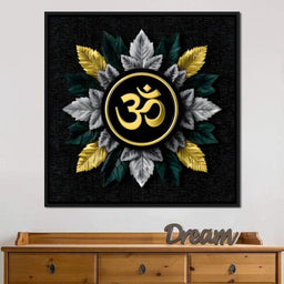 Golden Leaf Mandala Aura - NicheCanvas