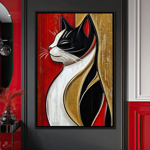 Majestic Feline Silhouette Canvas Print