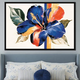 Vibrant Petals Resting On Vertical Light - NicheCanvas