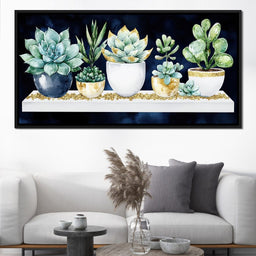 Succulent Symphony in Green - NicheCanvas
