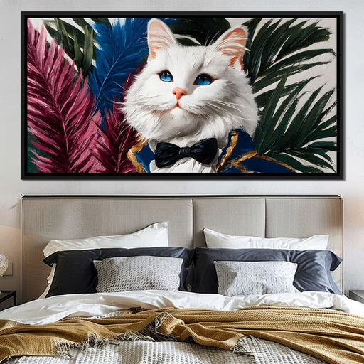 Majestic Purr Bowtie Canvas Print