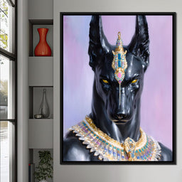 Golden Jackal Pharaoh Guardian - NicheCanvas