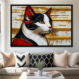 Majestic Feline Stare - NicheCanvas