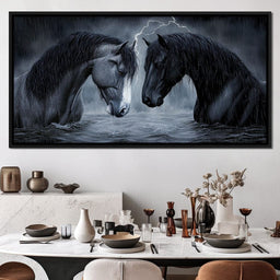 Dark Horses in the Storm - TooplesArt - NicheCanvas