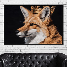 Crowned Fox Majesty Reign - NicheCanvas
