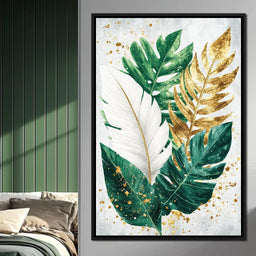 Golden Leaf Rhythm in Nature - NicheCanvas