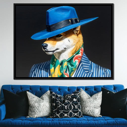 Canine Dapper Delight Canvas Print