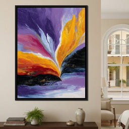 Golden Rift Over Violet Tide - NicheCanvas