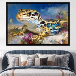 Golden Lizard Meadow Glow - NicheCanvas