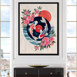 Koi Lotus Vinyl Sundreams - NicheCanvas