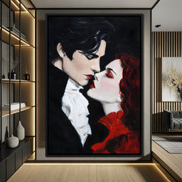 Nocturnal Lovers Vampire Kiss - NicheCanvas
