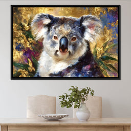 Golden Koala Portrait Glow - Neal Hackett - NicheCanvas