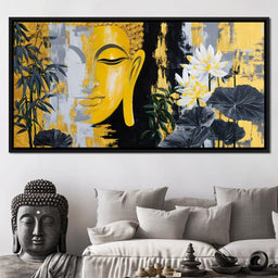 Golden Buddha Lotus Harmony - NicheCanvas