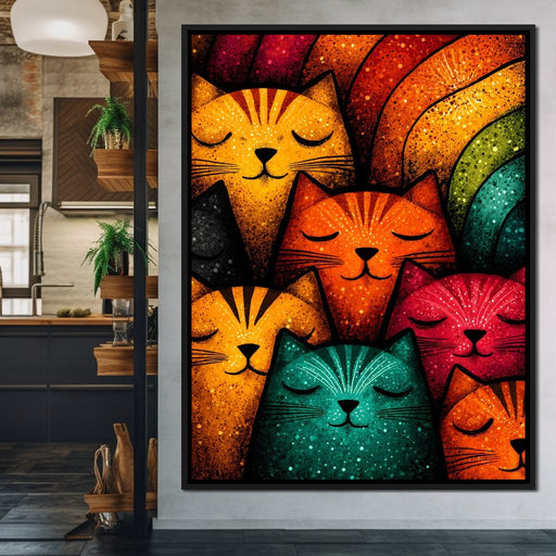 Dreamy Feline Kaleidoscope Canvas Print