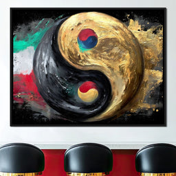 Golden Yin Yang Energy Balance - NicheCanvas