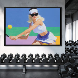 Sunlit Rally Court Elegance - NicheCanvas