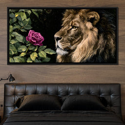 Gentle King Lion Finds Solitude - NicheCanvas