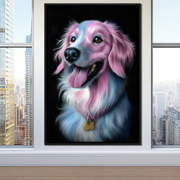 Pink & Blue Golden - NicheCanvas
