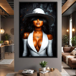 Enigmatic Glamour Portrait - NicheCanvas