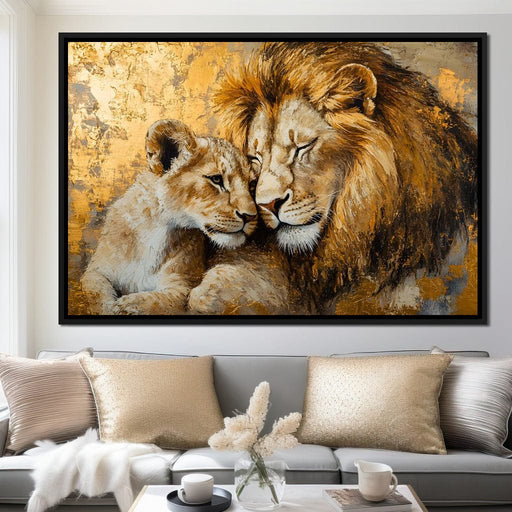 Golden Lions Canvas Print
