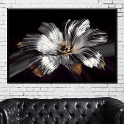 Silver Harvest Petals Radiance - NicheCanvas