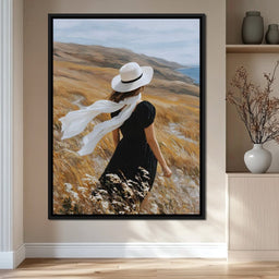 Wind Swept Hillside Muse - NicheCanvas