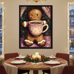 Gingerbread Cheer With Cocoa - NicheCanvas