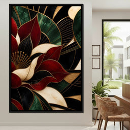 Gilded Petal Geometry - NicheCanvas