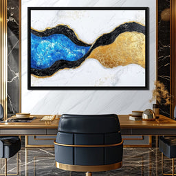 Radiant Rift of Golden Waves - NicheCanvas