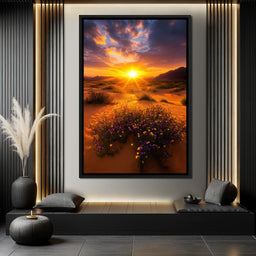 Golden Horizon Meadow Bloom - NicheCanvas