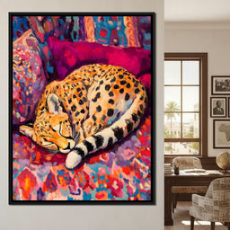 Vivid Safari Dreaming Cheetah - NicheCanvas