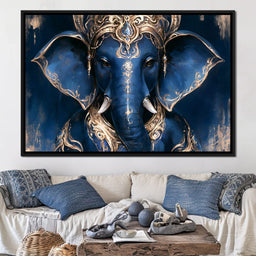 Divine Radiance of the Elephant Deity - NicheCanvas