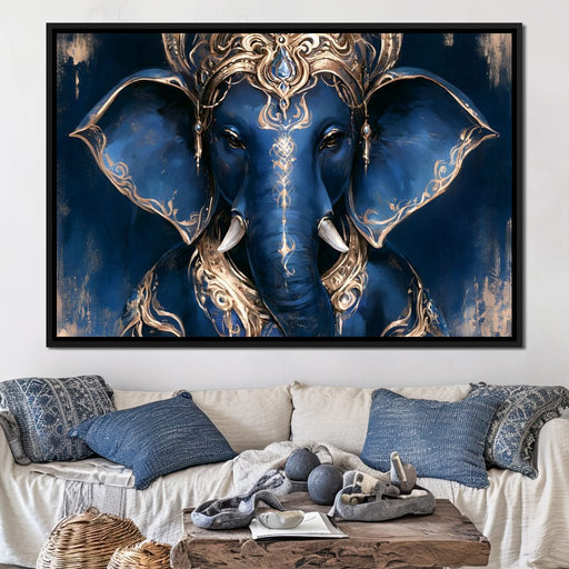 Divine Radiance of the Elephant Deity Canvas Print