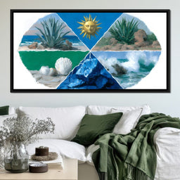 Radiant Coastal Element Wheel - NicheCanvas