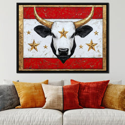 Golden Star Bull Uprising - NicheCanvas